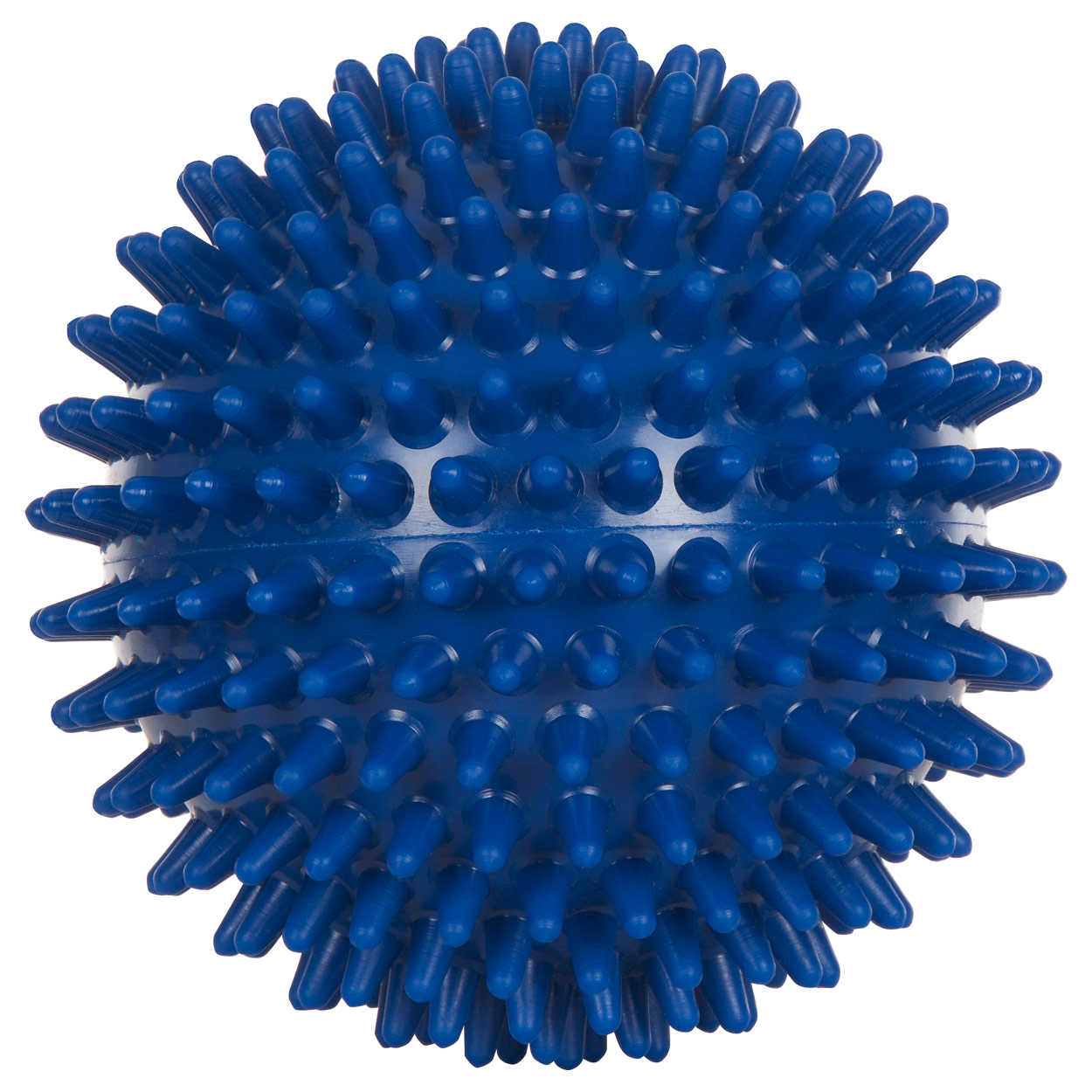 Blauer Igel-Ball mit einer Durchmesser von 10 cm und einer stacheligen Oberflächenstruktur.