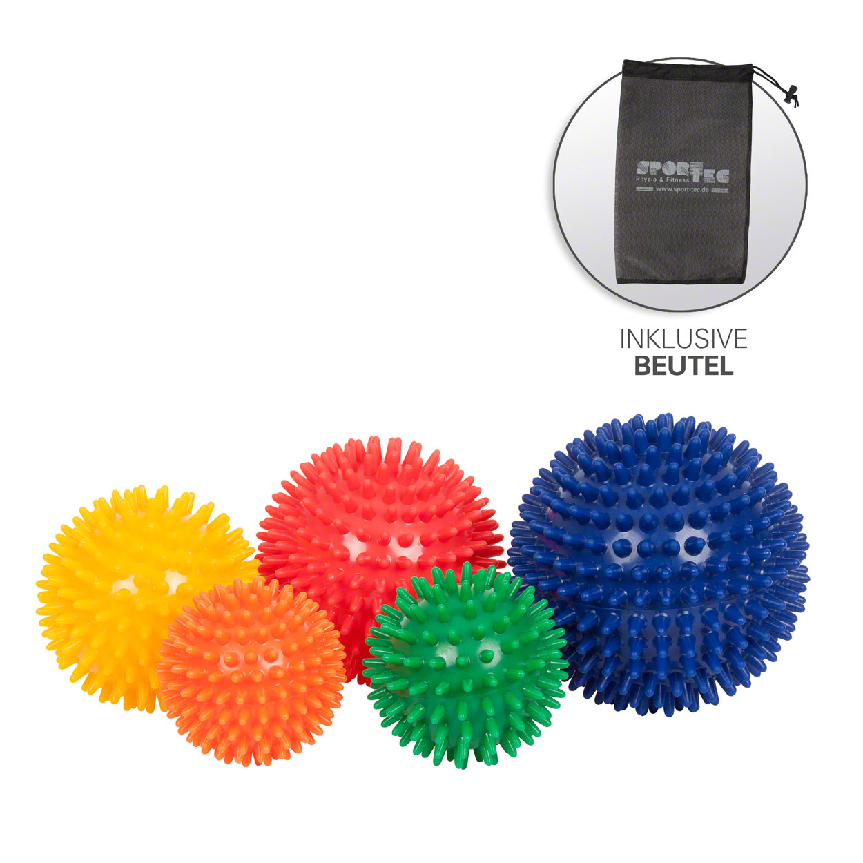 Sport-Tec Igel-Ball mittel, 5er Set, inkl. Aufbewahrungsbeutel Produktbild
