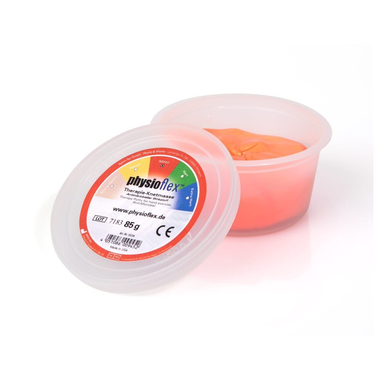 Sport-Tec Physioflex Therapie-Knetmasse medium, 85 g, rot Produktbild