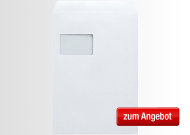 Versandtasche DIN C4 mit Fenster 250 Stück